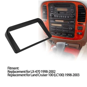 ✈2Din Radio Stereo Fascia Frame Dash Trim For Land Cruiser 100 LC100 1998-2003 - Picture 1 of 12
