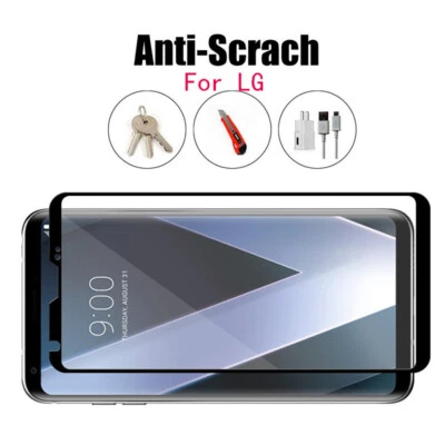 Curved Full Cover Tempered Glass For LG G8 G9 V50 V40 V30 Screen Protector Film - Image 1 of 4