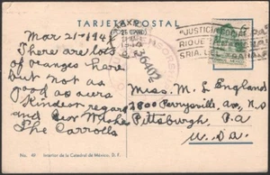 MEXICO, 1944. Censor Post Card 759, M.C. - Pittsburgh - Picture 1 of 1