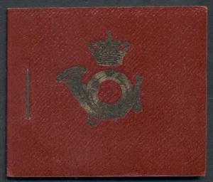 DENMARK (H6) Cancer Booklet leatherette cover gold leaf "Tin POST" variety - Picture 1 of 1