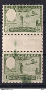 Spain 1930 Mi 559 I MNH Gutter pair Error Head omitted 15773 - Picture 1 of 2