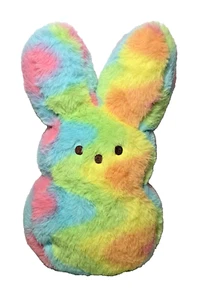 Peeps Heatable Microwaveable Insert Bunny Plush Rainbow 12" Soft Cuddly Warm - Picture 1 of 12