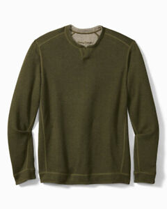 $99.50 Tommy Bahama Men's, Reversible FlipShore Abaco Sweater, Olive/Gray, XXL