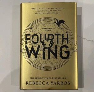 Fourth Wing, Rebecca Yarros, 1st Edition, Waterstones UK, Sprayed Edges, SIGNED - Imagen 1 de 4