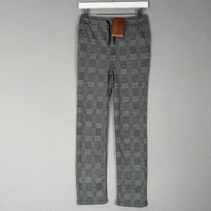 Appaman Boys Pants 14 Black Glen Plaid Everyday Stretch Straight Leg Joggers - Picture 1 of 15