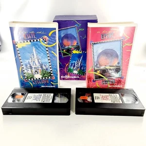 Walt Disney World 2 Pack Park Video VHS Box Set Magic Kingdom Epcot Clam Shell - Picture 1 of 16