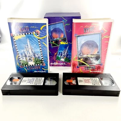 Walt Disney World 2 Pack Park Video VHS Box Set Magic Kingdom Epcot Clam Shell - Image 1 of 4