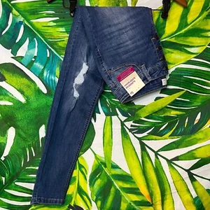 NWT $40 SO Girl's Size 16 Super Skinny  High Rise Denim Blue School Jeans - Picture 1 of 10