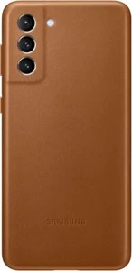Samsung Galaxy S21+ Case, Leather Back Cover - Brown (US Version) - Picture 1 of 3