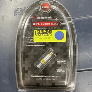 Radioshack 12-FT. S-video Cable 372 CM 15-3014 ***FREE SHIPPING*** - Picture 1 of 4