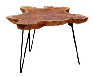 Madera de Teca Mesa Plegable Mesita Baja Mesa Auxiliar de Madera Plegable Salón - Imagen 1 de 16
