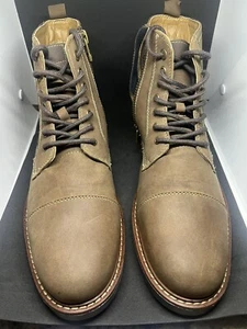 Dockers Men's Rawls Logger Boots Tan Brown Lace Up Synthetic Leather SZ 10 - Picture 1 of 10