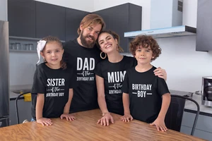Birthday Boy Family Tshirt Parent Child Matching Tshirt Father Son Mum Sibling - Picture 1 of 10