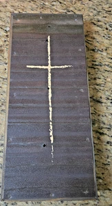 Rustic Reclaimed Wood Art by Second Hand By Nature - Cross- 14 x 6 Handmade NEW - Picture 1 of 2