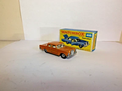 MATCHBOX TRANS. S/F NO.46-S MERCEDES 300 SE  GOLD OPENING DOORS MIB - Image 1 of 4