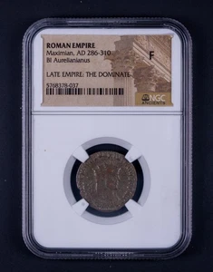 Roman Empire Maximian (AD 280-310) BI Aurelianianus Late Empire:Dominate F RB037 - Picture 1 of 2