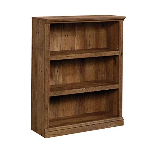 Sauder 426425 3 Shelf Bookcase Vintage Oak Finish