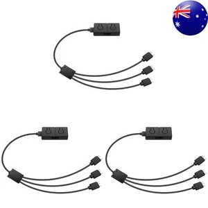 3pin To 4pin ARGB Light Fan Converter with 3-Way Splitter Built-in 50 Color Mode - Zdjęcie 1 z 6