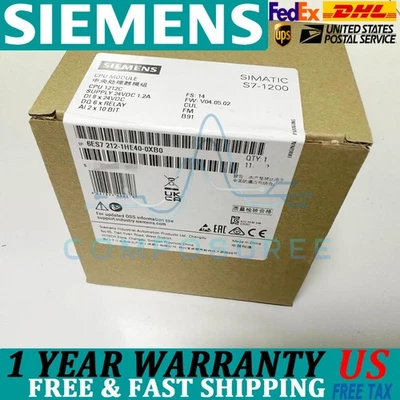 New Siemens 6ES7 212-1HE40-0XB0 6ES7212-1HE40-0XB0 SIMATIC S7-1200 CPU 1212C - Image 1 of 2