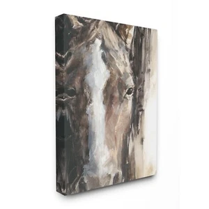 Stupell Industries Horse Eyes White Brown Animal Painting Canvas Wall Art, 36... - Picture 1 of 6
