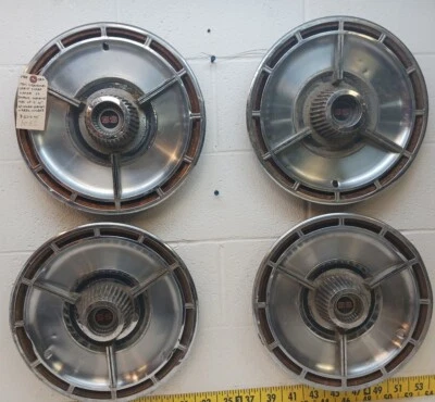 Used OEM Set of 4 14” Spinner Hubcaps 1964 Chevy Impala- Chevelle SS (5082) - Image 1 of 4