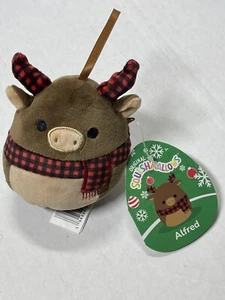 Squishmallows Alfred Reindeer Plush Ornament KellyToy Christmas Decoration 4” - Picture 1 of 4