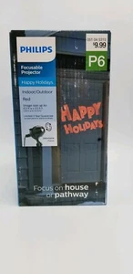Philips LED Focusable Projector Happy Holidays Christmas Pathway Light New red - Picture 1 of 12