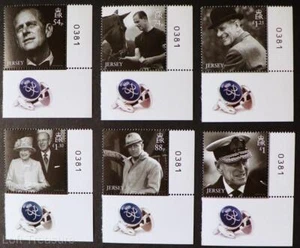 Jersey Stamps: "HRH Prince Philip - A Life of Service" MNH 0381 Selv 6V Set 2021 - Picture 1 of 1