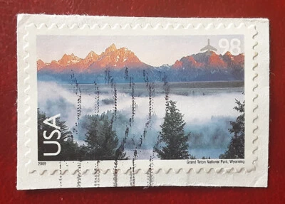 US 2009 98c Used Wyoming Park Airmail On Paper Mi 4507 Scott C147 XF 3227-5 - Image 1 of 2