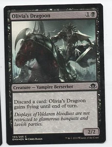 FOIL Olivia's Dragoon Eldritch Moon Magic The Gathering MTG Black Card CCG - Picture 1 of 1