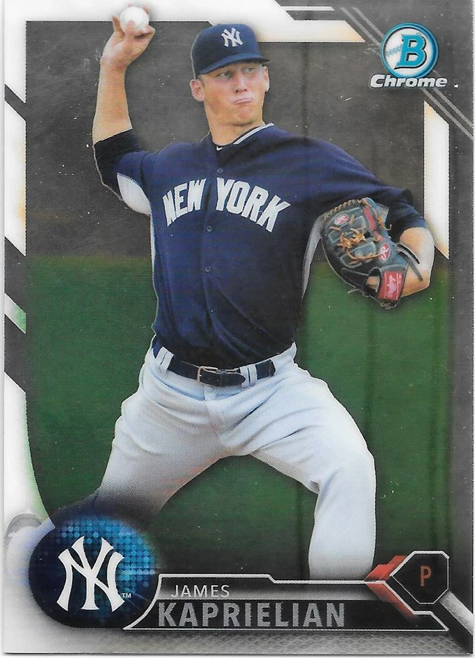 JAMES KAPRIELIAN 2016 Bowman Chrome Prospects - NEW YORK YANKEES - #BCP-72 - Image 1 of 1