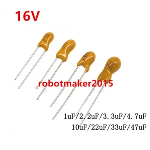 16V Tantalum Bead Radial Capacitors 1uF - 47uF - 100uF 16 Voltages / Pack Sizes - Picture 1 of 3