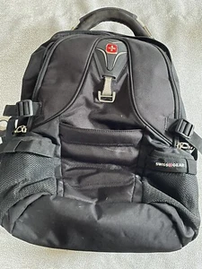Swiss Gear Black Backpack School Travel Heavy Duty Padded Laptop Air Flow 18” - Picture 1 of 16