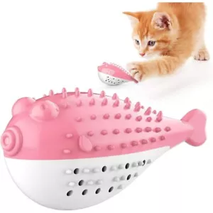 Catnip Chew Toys for Cats Inflatable Fish Shape Cats Molar Bar Teeth Dental Care - Picture 1 of 14