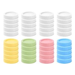 20pcs Plastic Canning Jar Lids Food-grade Canning Jar Caps Fit Regular flese - Picture 1 of 17