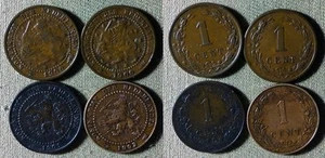 Netherlands : 4 Coins 1 Ct 1900 Sm.Date;1900 Lg.Date;1901;1902 All XF IR5361 - Picture 1 of 1