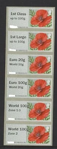 POPPY R17YAL Sept 2020 Zone RATE TARIFF VALUES Collector Strip POST and GO RARE - Picture 1 of 1