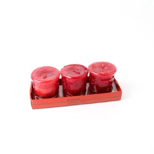 Set Of 3 Red Chesapeake Bay Candles Incense Scented Votives - Picture 1 of 5