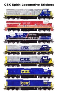 CSX Spirit Of Locomotives 7 adesivi singoli Andy Fletcher - Foto 1 di 1