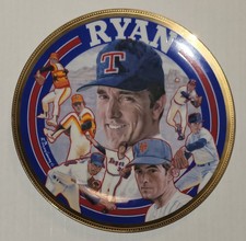 Texas Rangers, NOLAN RYAN "Farewell" Collectible Gold Edition Plate# 6298, 1993