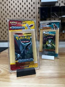 Blister Pack da DIAMANTE E PERLA a MODERNO SUPPORTO NERO Pokémon custodia acrilica display! - Foto 1 di 8