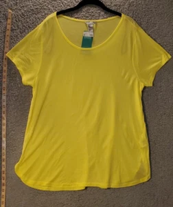 Camisa para mujer H&M talla L amarilla sol mangas cortas ligera nueva con etiquetas - Imagen 1 de 7