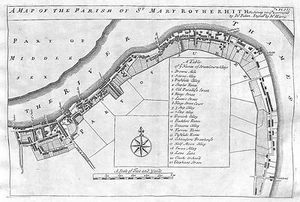 Mapas antiguos, Parroquia de Santa María Rotherhith - Imagen 1 de 1