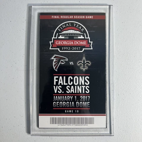 Atlanta Falcons vs New Orleans Saints 2016 Season Last Game GEORGIA DOME Plaque Cover