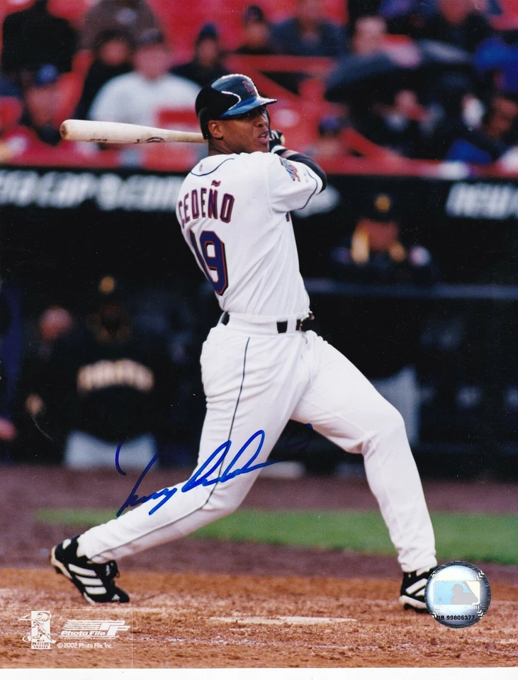 ROGER CEDENO NEW YORK METS ACCIÓN FIRMADO 8x10 Foto 1 de 1