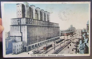 Antique Postcard, Grain Elevator, Montreal Harbor, Quebec Posted 1925 - Picture 1 of 2