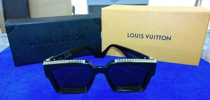 Louis Vuitton Sunglasses Millionaire Z1165W 93L 55x17 145 Black/Gold Tone - Picture 1 of 11