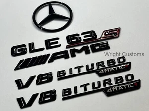 Nuevo emblemas de insignia estrella bota trasera negra brillante para Mercedes GLE63s AMG W167 SUV - Imagen 1 de 4
