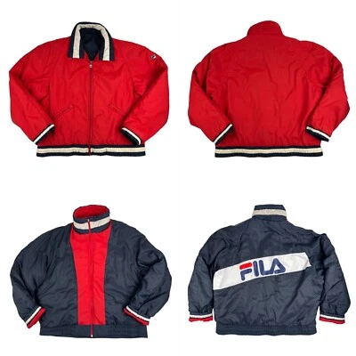 Vintage FILA Full Zip Bomber Jacket L/XL Reversible 90s  - Image 1 of 4