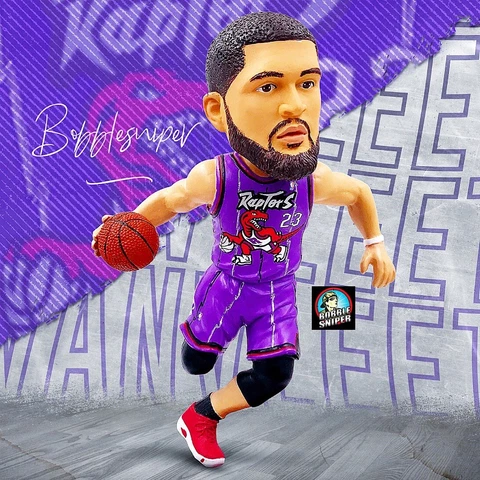 FRED VANVLEET Toronto Raptors "Low Ball Dribble" Retro Jersey NBA Bobblehead Cover